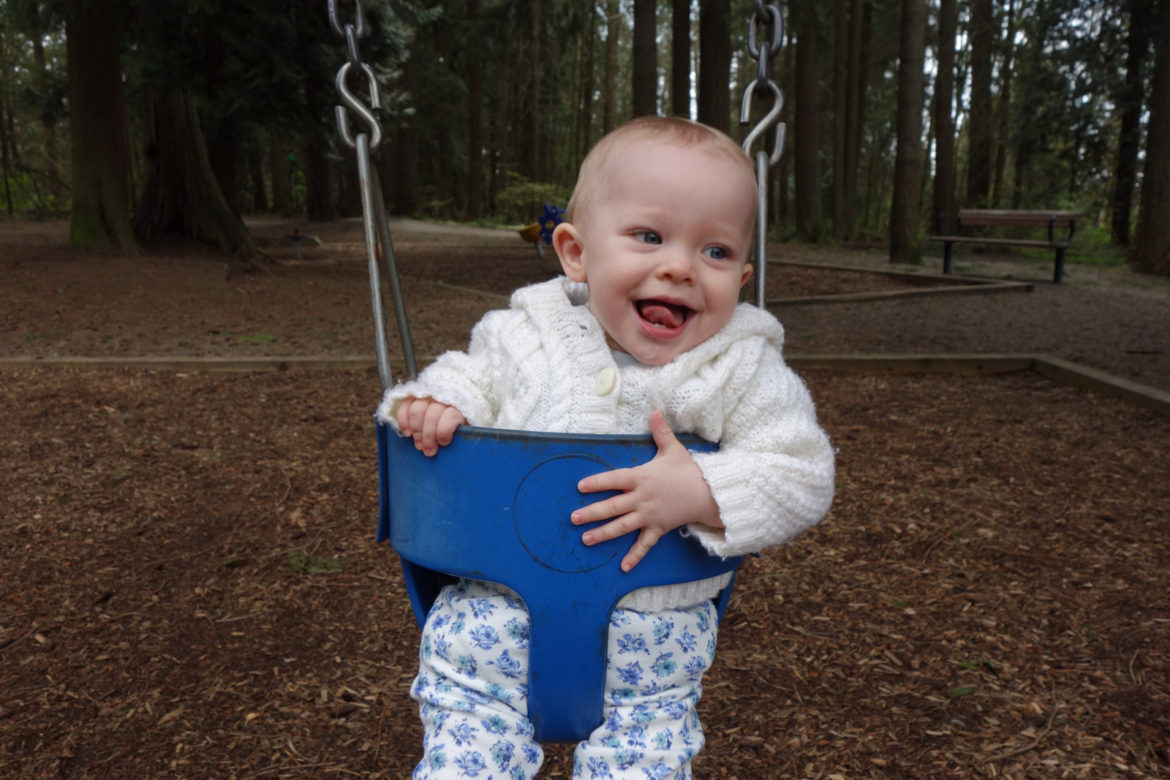 Addison on the swings at the park by our house. Chris took the kids out while Katie and Emily were out skiing.