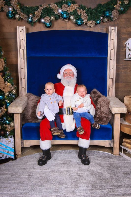 Addison and Colin with Santa.