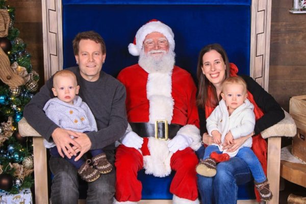Addison and Colin with Santa Andy