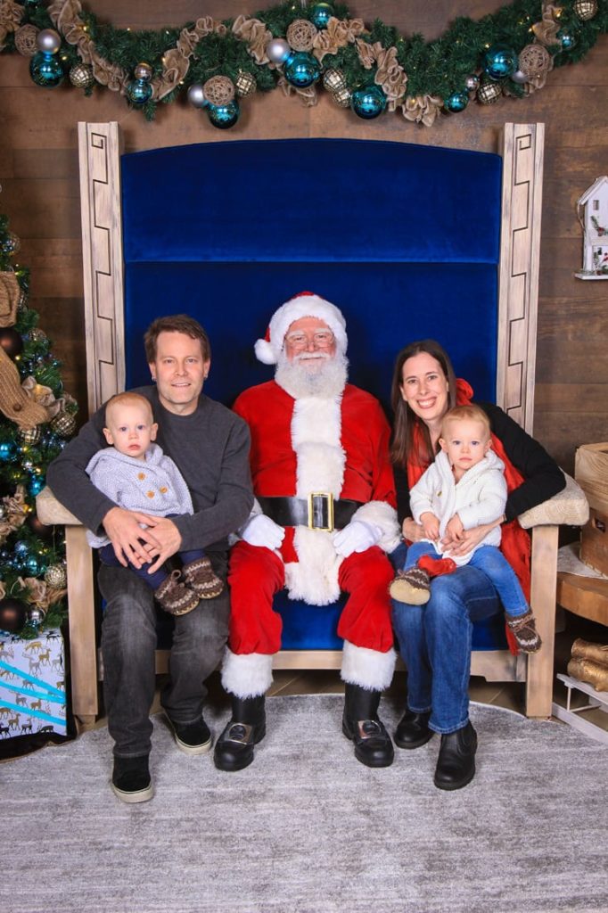 Addison and Colin with Santa Andy