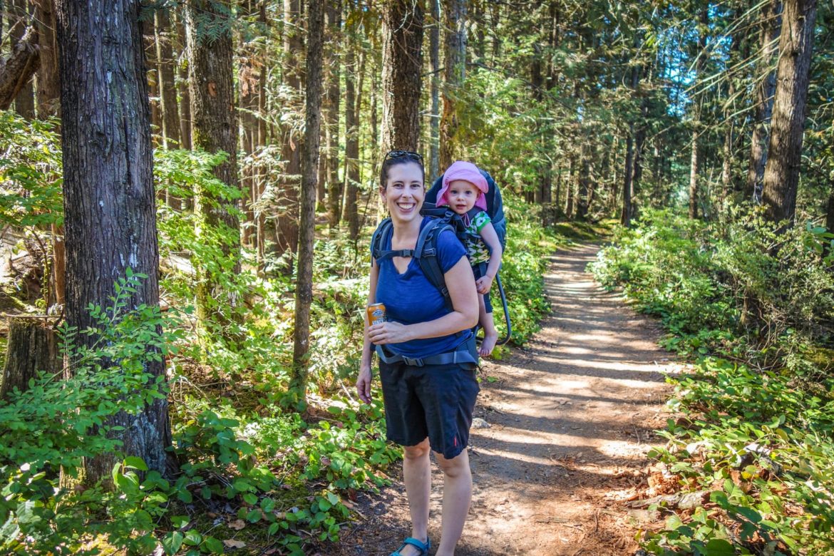 Hiking around Hicks Lake – Katie and Addison.